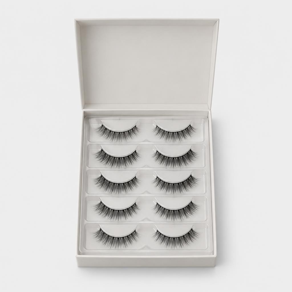 Boîtes de cils en pack